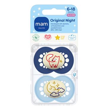 MAM MAM ORIGINAL NIGHT 6-18 MTH SOOTHERS