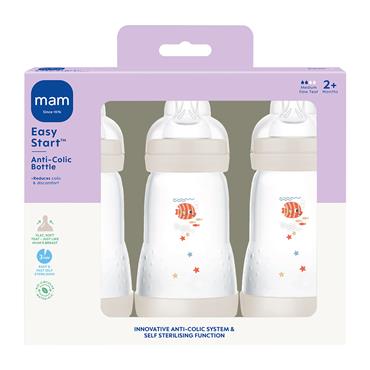 MAM MAM EASY START ANTI-COLIC 260ML BOTTLE 3 PK 2+MONTHS